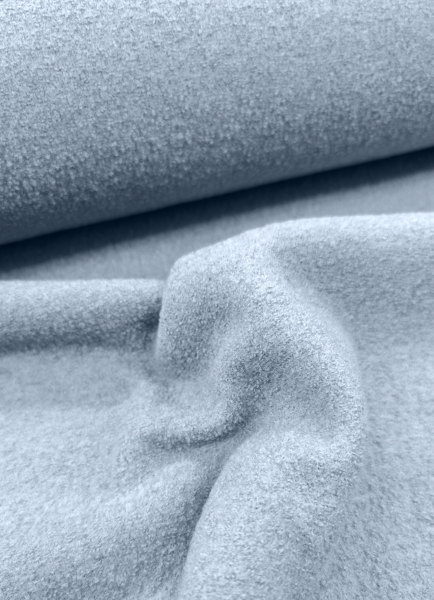 gekochte Wolle - Wollstoff - Walk - Naomi - hellblau